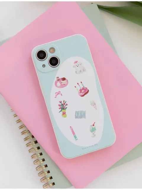 Чехол на iPhone 13 с принтом, чехол на iPhone 13 с бантиками